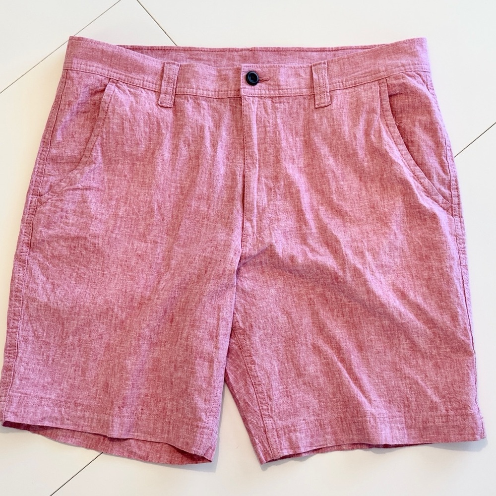 St. John Bay Coral 9” Linen/cotton Comfort Stretch Bermuda Shorts waist 36 - Picture 3 of 6